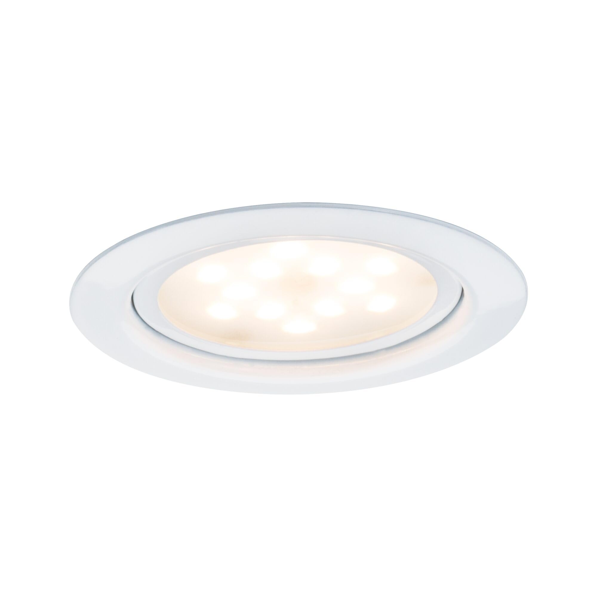 Paulmann 93554 LED Möbeleinbauleuchten Micro Line 3er-Set rund incl. 3x4,5 Watt Schrankleuchte Weiß Schranklicht Metall Küchenlampe 2700 K