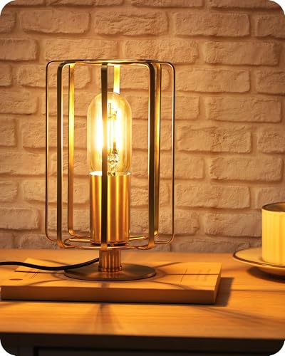 Lámpara de mesa industrial pequeña 8.5’’ en latón