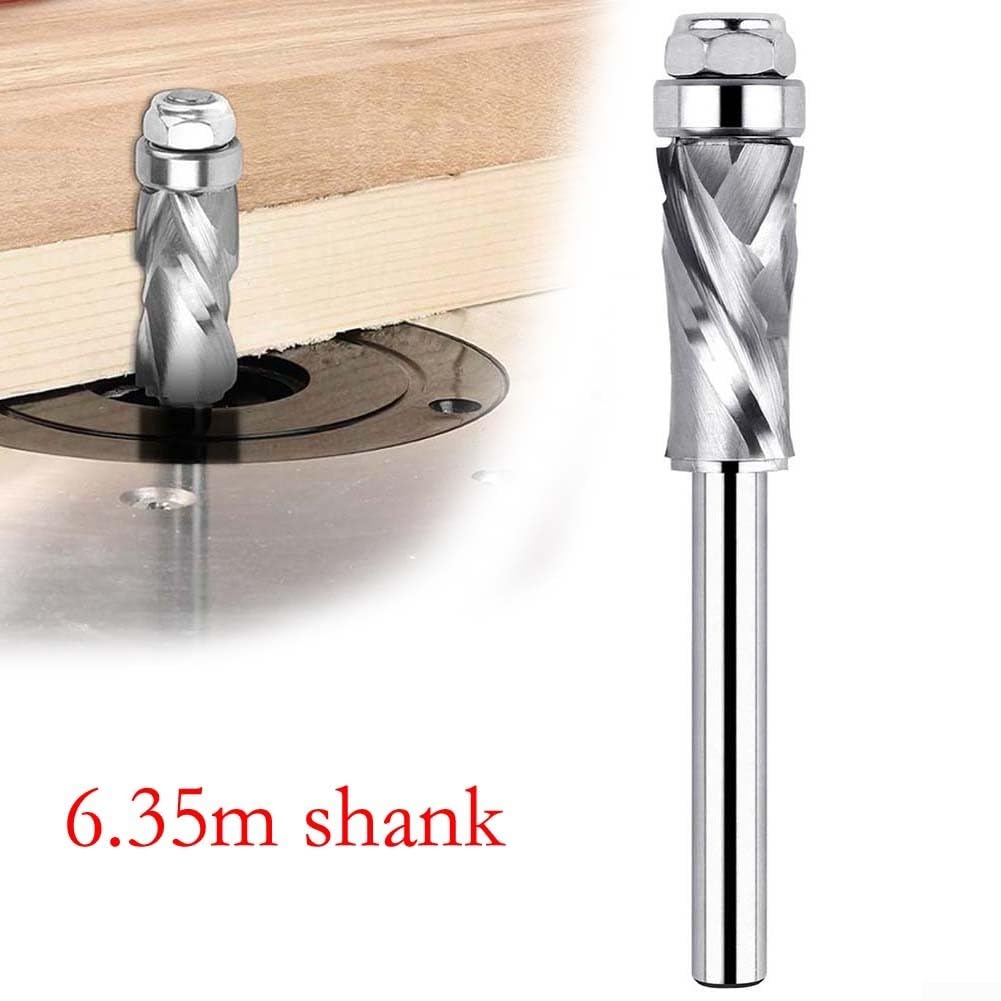 Fresa de Espiral con Cojinete Inferior para Madera(6.35x31.75mm)