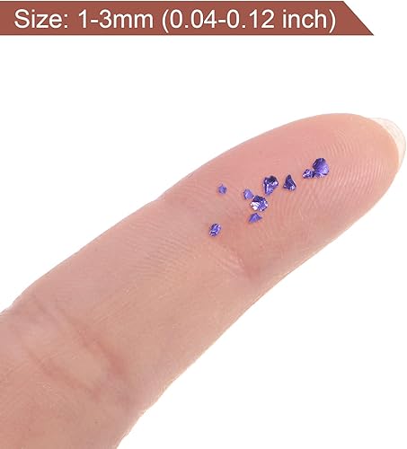Miniatura 4 de uxcell Chips de vidrio triturado de 0.71 oz, vidrio metálico irregular con purpurina de 0.4 a 0.118 pulgadas para manualidades, manualidades,