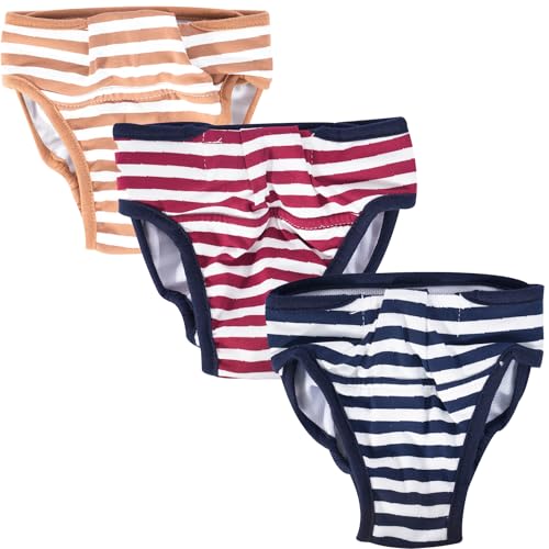 Image of Dog Diapers Female Puppy Diapers, Stripe Dog Heat Panties Reusable, Durable Dog Sanitary Panties for Girls Medium, Upgrade Extra Large Female Doggie Diapers (Medium (Pack of 3))