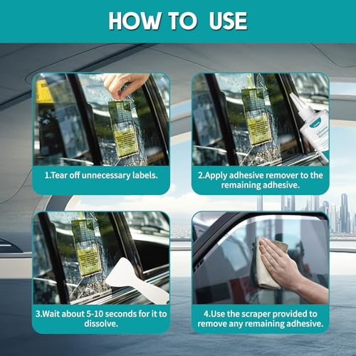 Adhesive Remover,klebereste Entferner,Etiketten Entferner,Kleber Entferner,Aufkleber Entferner,KKleberentferner,lebstoffentferner Mit Schaber,Entfernt Schnell Hartnäckige Klebereste,Etiketten(60ML)