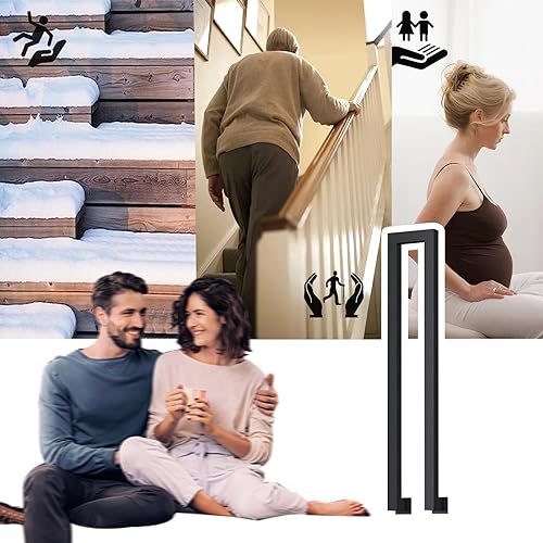 Main courante murale durable en métal pour rampe d'escalier extérieure - 5