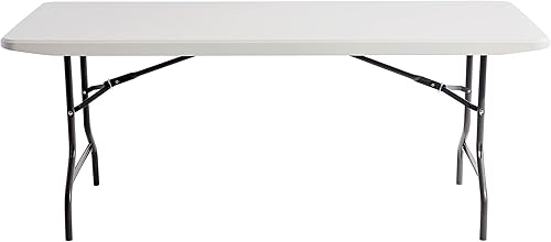 Miniatura 2 de Alera Mesa plegable rectangular de resina, borde cuadrado, 72 pulgadas de ancho x 30 pulgadas de profundidad x 29 horas, platino