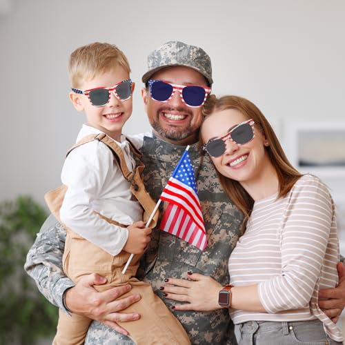 American Flag Sunglasses – Patriotic Shades for July 4th, Memorial Day, Independence Day, Parades & USA-Themed Parties2