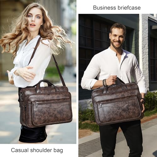 Image of Shrrie Vegan Leather Laptop Bag 17 to 17.3 Inch for Men and Women