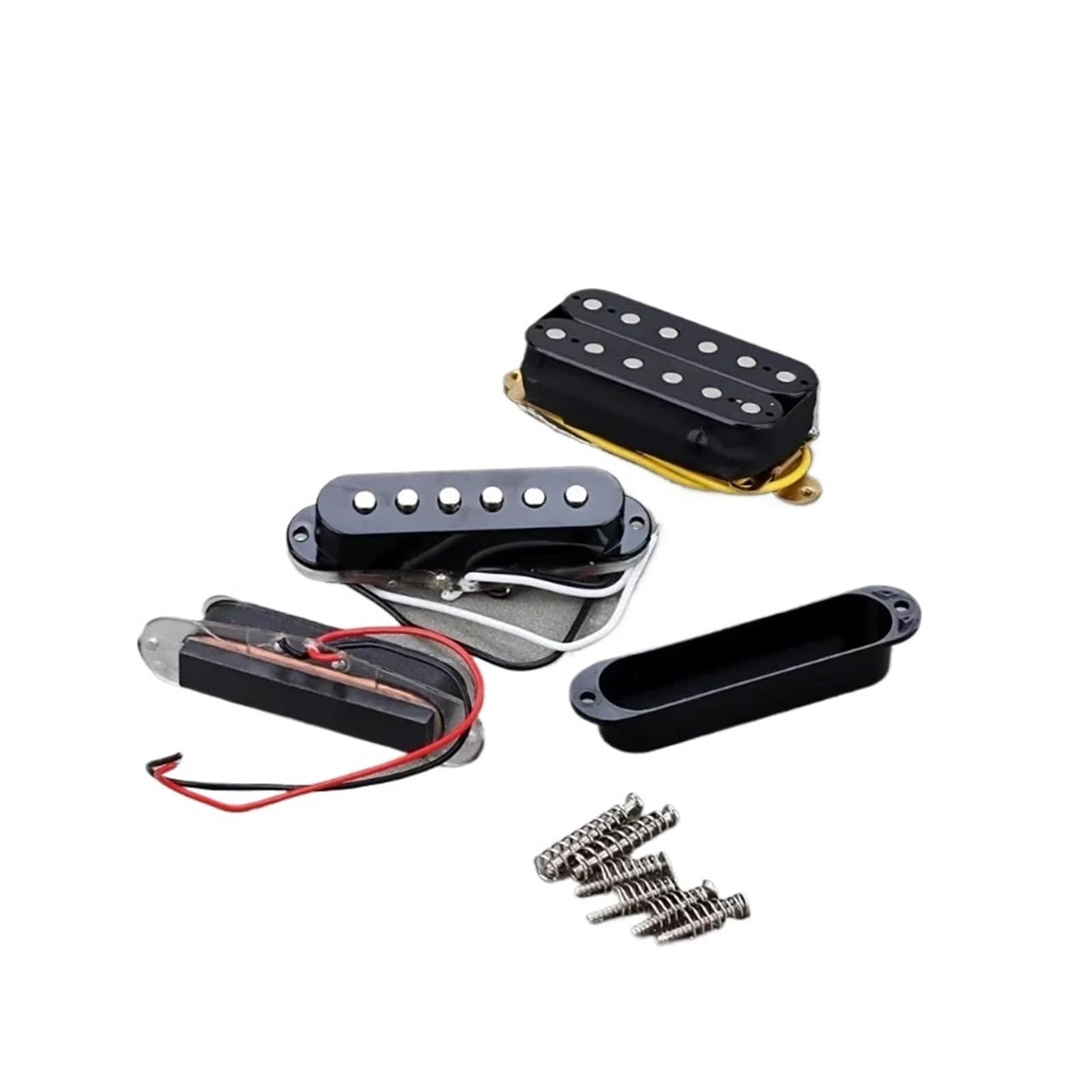 Juego de pastillas de guitarra SSH, bobina única y pastillas Humbucker, juego de pastillas de cerámica negra for piezas y accesorios de guitarra eléctrica