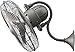 Matthews LL-BN Laura 16" Outdoor Wall Fan with Remote Control, 3 Metal Blades with Safety Cage, Brushed Nickel