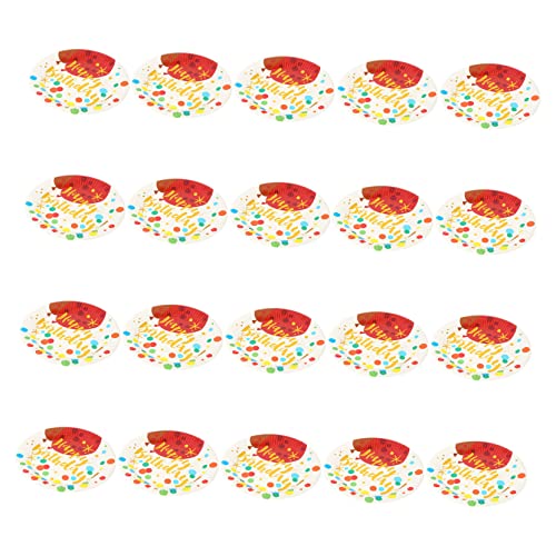 HONMEET 20 Peças De Prato De Papel Colorido Bandejas De Sobremesa Pacote De Pratos De Festa De Anive