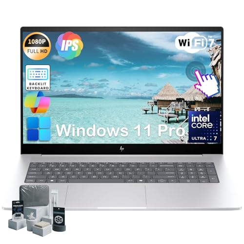 Image of HP Envy 17 Laptop for Business and Students - 17.3 inch FHD IPS 300nits Touchscreen • Intel 16-Core Ultra 7 155H • 64GB RAM • 2TB SSD • Backlit KB • Wi-Fi7 • HP Fast Charge • Win 11 pro • with Accessories