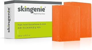 Skingenie Kojic Acid Soap | With Glutathione | Alpha Arbutin & AHA | Skin Brightening & Lightening Soap | Suitable For All... Price In India