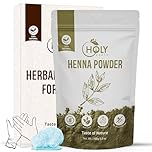 Holy Earth 100% Pure Henna Powder 100g – Organic, Chemical-Free Hair Dye with Free Gloves & Shower Cap | Natural Conditioner | Vegan, Non-GMO, Gluten-Free | Resealable Pack