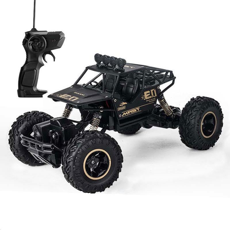 TEC TAVAKKAL 1:16 Scale Remote Control Metal Racing Car, Rock Crawler 4 Wheel Drive Metal Alloy Body Remote Control Rock Climber High Speed Monster Car Multi Color