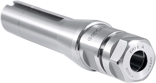 Miniatura 16 de Accusize Industrial Tools Mandril con boquilla Er32 con vástago R8, RPM máximas: 8000 RPM, extremo de barra de tracción 7/16''-20, TIR máximo