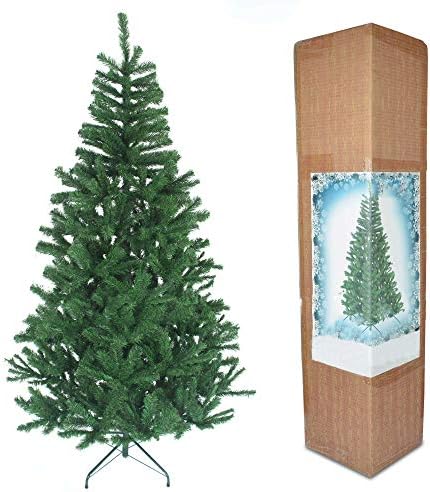 SHATCHI 6ft/180cm Alaskan Pine Green Artificial Christmas Tree 550 Tips Xmas Home Decorations Décor 1.8m, Plastic/Metal