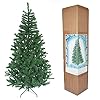 SHATCHI Kunstkerstboom, traditionele kerstboom, 1,5 m, 390 punten, met metalen standaard, kerstdecoratie, kunststof…