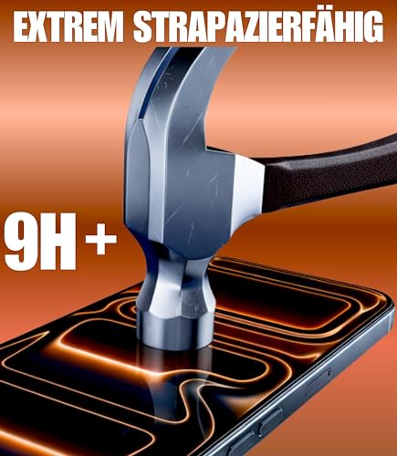 XeloTech DE Schutzglas für iPhone 17 Pro aus Panzerglas, Extrem Kratzfest (9H+), garantiert Blasenfreie Antistaub-Auto-Installation, Anti-Fingerabdruck, 2 Gläser 2