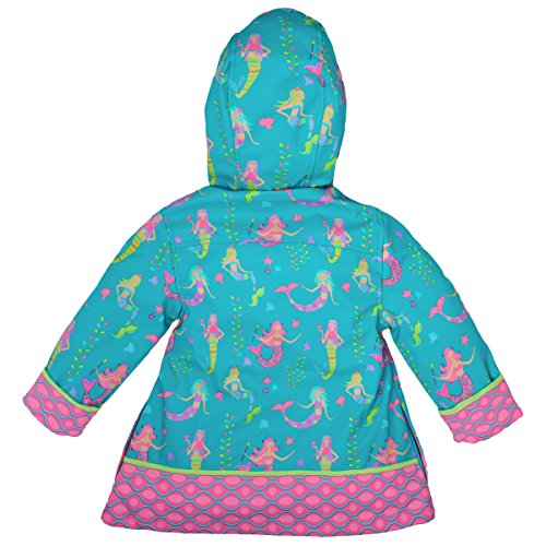 Stephen Joseph All Over Print Rain Coat, Mermaid,3T #TOP1
