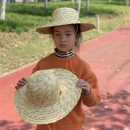 Sun Hats, Straw Hat for Girl Boys Unisex Sun Protective Sunproof Hats Breathable Panama Hats for Child4
