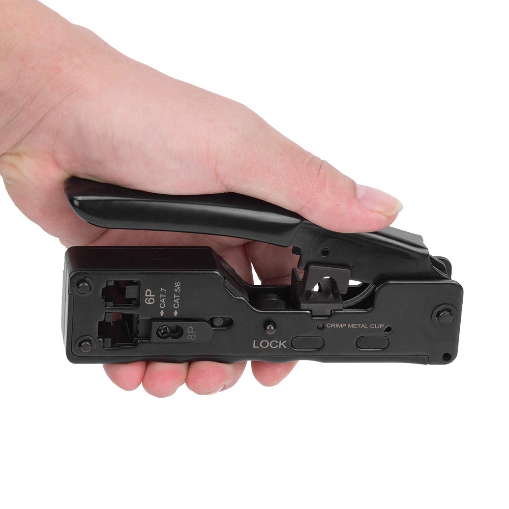 Wielofunkcyjna, samonastawna zaciskarka Ethernet, szczypce do zaciskania 8P 6P RJ45 RJ12/11