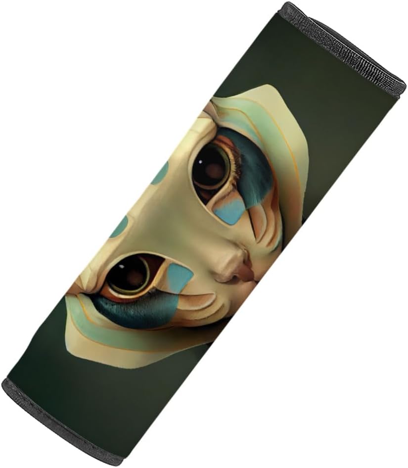 Cat Design Car Seat Belt Pads - Graphic Seat Belt Covers - Art Print Seat Belt Covers