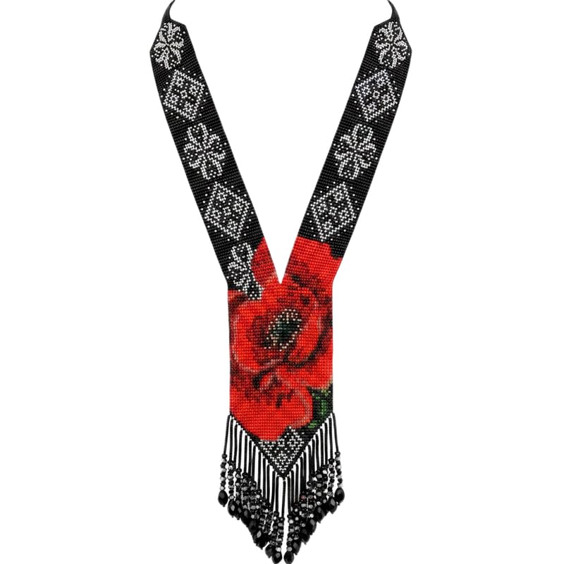 Collier Gerdan ukrainien à motif floral le cadeau artisanal idéal et unique
