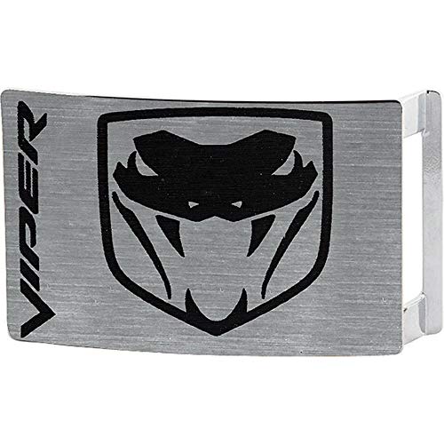 Dodge Viper Rock Star Buckle - Brushed Silver Black
