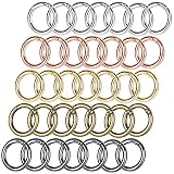 YOUNTHYE 50 PCS Spring O Ring 28mm Round Spring Snap Hooks Clip 5 Color Round Carabiner Snap Clip Sp