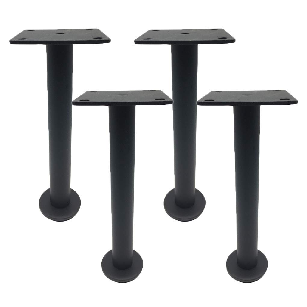 Patas de sofá modernas con regulación de altura en acero negro 30cm