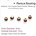 20pcs 3x7x6/3x7x7/3x7x8/3x7x10/3x7x13/3x7x15/3x7x16/3x7x18mm Porous Bearings Iron Copper Base Industrial Bearings Gears(3x7x7mm)