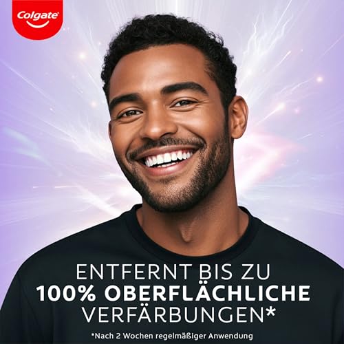 Colgate Zahnpasta Max White Purple Reveal 4x75ml - für weißere Zähne & ein strahlendes Lächeln – Bild 4
