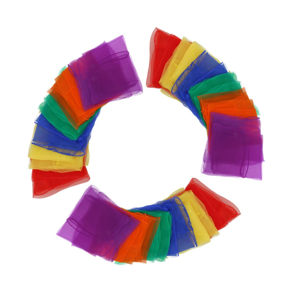 AOKWAWALIY 18pcs Silky Dance Scarves for Juggling Props Random Colors for Performance and Play Ideal for Dance and Movement Activities