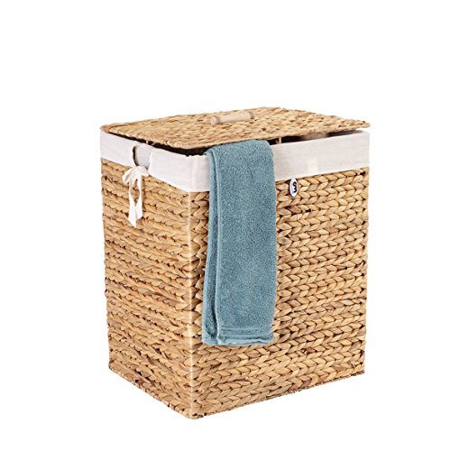 Casa Mina® Wäschekorb mit Deckel 39 x 30 x 50cm hoch I...