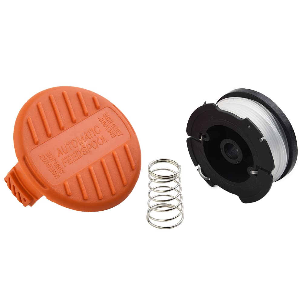 Grass Trimmer Spool Line Replacement with Spool Cover for Black & Decker Trimmer BST2018 BDST182ST1 BESTE625 ST4525