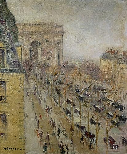 Tableau impression sur toile de l'Arc de Triomphe par Gustave Loiseau pour grand salon 60x90 cm