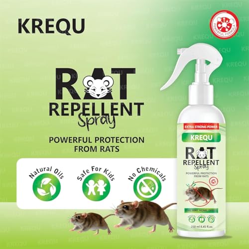 Image of Rat Repellent Spray for Car Home Office, Rat Repellent Car Spray for Cars Highly Effective Easy to Use Natural Powerful Pest Control Protect Wires in Car Bike(250ML) (D1D9)