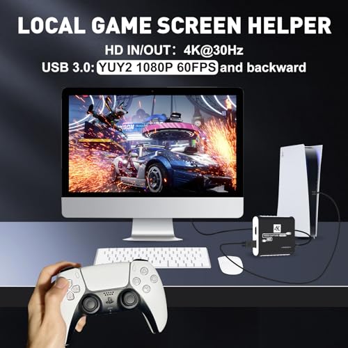 Pacoxi Usb 3.0 Video Capture Card,1080P Hdmi Recorder Game Capture Card For Windows/Mac Os,Compatible With Switch/Ps5/Ps4/Xbox/Pc/Camera For Obs,Twitch,Tiktok,Youtube Live Streaming And Recording thumb #6