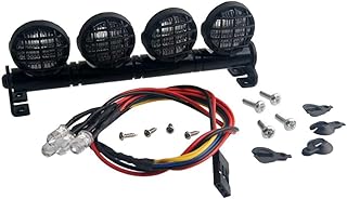 FAVOMOTO 1 Conjunto De 4 LED Rc Barra De Luz Do Carro Rc Kit Farol Do Carro Rc Carro Lâmpada LED Luzes Do Telhado Do Veículo Rc Luzes Rc 4 LED Rc Rock Crawler Luzes LED LED Barra De Luz Rc