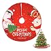 HAMOOM Pupazzo di Neve con Base Rossa da 90 Cm per Albero di Natale, Gonna per Albero di Natale, Pupazzo di Neve, Alce, Cervo di Natale, Orsetto, Babbo Natale, Velluto, Lettere Buon Natale Giardino.