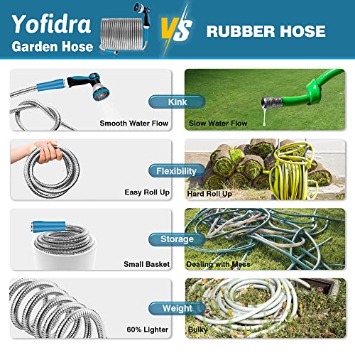 Garden Hose 100 Ft Metal - Stainless Steel Water Hose Flexible Lightweight Garden Hose Collapsible And No Kink Water Pipe #TOP3
