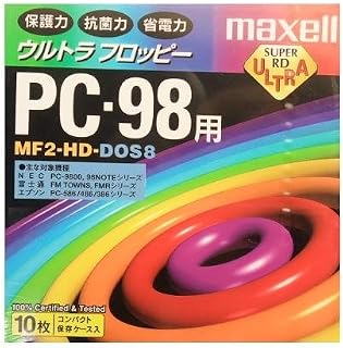 3.5寸软驱软盘片装 マクセル MF2-HD - dos8 . b10p