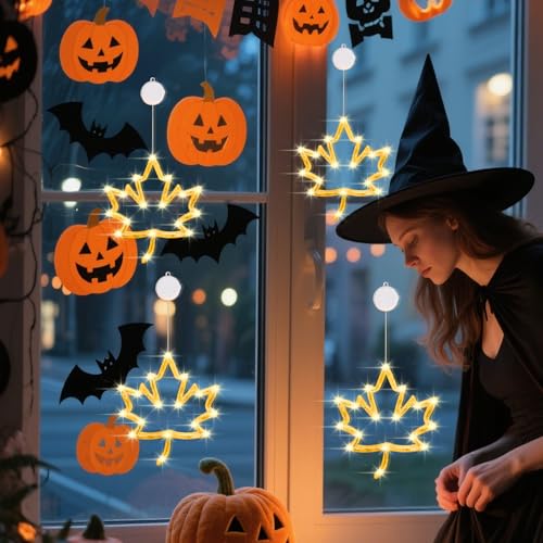 Lumière décorative Halloween pour vitre sans perçage avec ventouse - 2