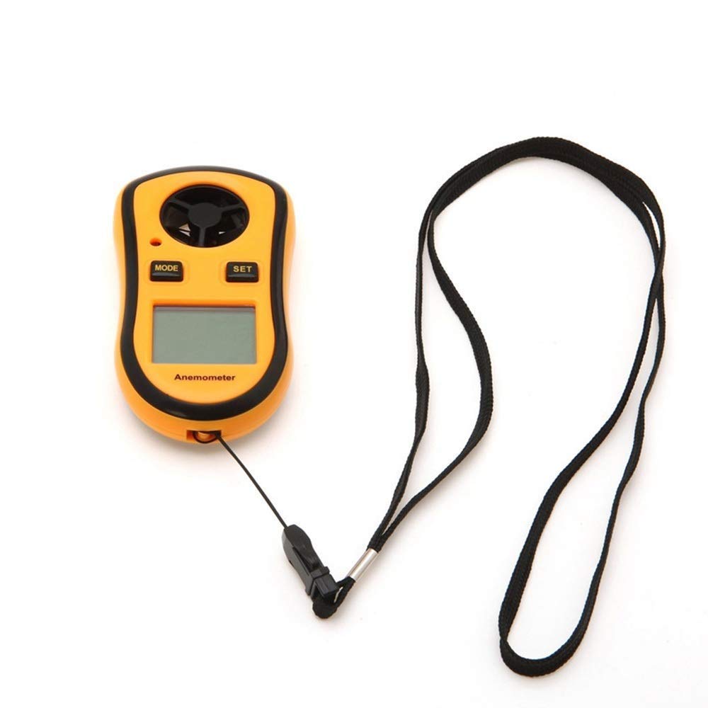 WSMLA Anemometer Handheld Wind Speed Meter Gauge Digital Air Temperature Anemometer Velometer Wind Velocity Meter Thermometer with Backlight for Shooting Windsurfing Kitesurfing Sailing