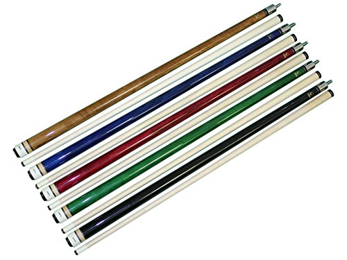 Aska Set Of Wrapless 2-Piece Billiard Pool Cue Sticks L3, 58" Hard Rock Canadian Maple, 13Mm Hard Le Pro Tip, Mixed Weights And Colors (Set Of 5 Sticks) #TOP1