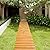 VINGLI Oversized 22IN W 8FT L Wooden Garden Pathway for Outdoors, Roll Out Garden Pathway Walkway Flooring W/Steel Wire, Anti-Slip Texture, Ground Stakes, Outside Walkway for Patio, Wedding, Poolside
