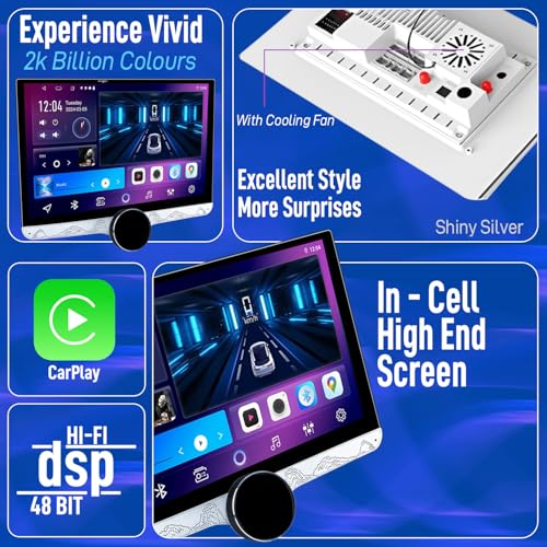 Image of Diamond Car Android SystemTouch Screen10.1Inch|with Fan|4GB /64GB|4thGen|4Core|QLED Display|Single Knob|GPS&Bluetooth|WiFi&FM|SteeringControl|Ahd Camera Included(Wireless Android Auto & Car Play)