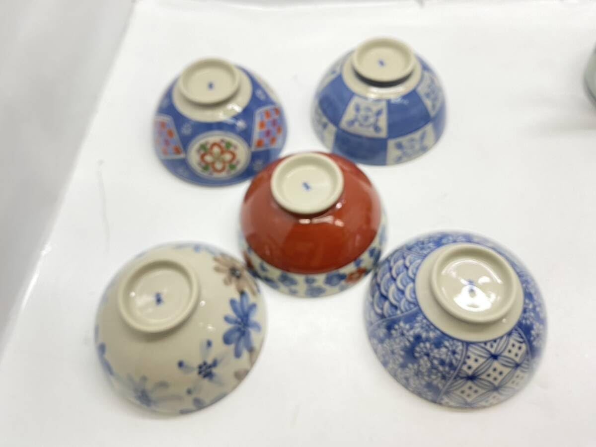 Amazon.co.jp: 有田焼 五彩 食事の友 茶碗 湯呑 急須 5客セット 和食器 