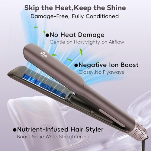 AirGlide 2-en-1 alisador y secador de pelo con control AI miniatura 5