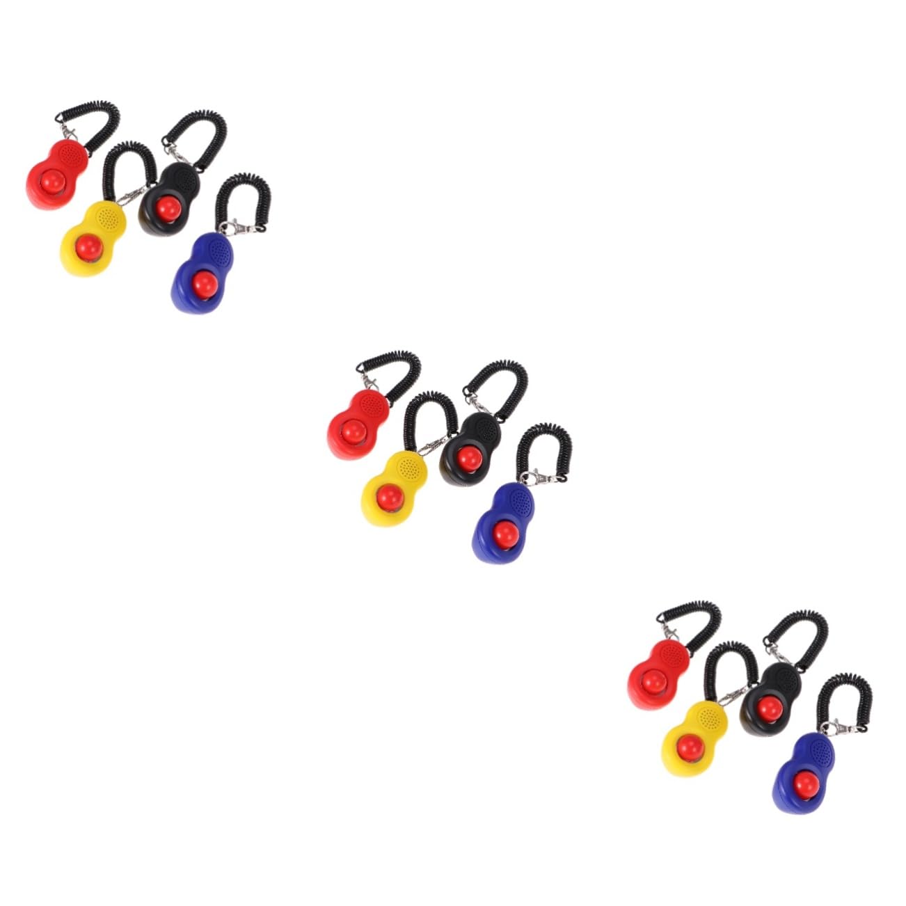 Yardwe 12pièces Kit De Clickers De Dressage pour Animaux De Compagnie Outil Professionnel avec Anneau Élastique Et Dragonne pour Chiens Et Chats