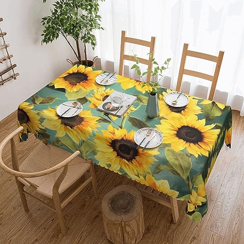Nappe rectangulaire tournesols 137x183 cm imperméable et lavable pour table - 2